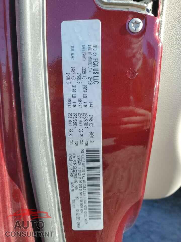 DODGE CARAVAN 2019 - 2C4RDGCG2KR647442