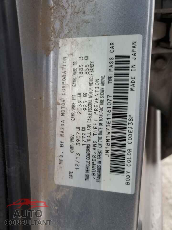 MAZDA 3 2014 - JM1BM1W73E1161077