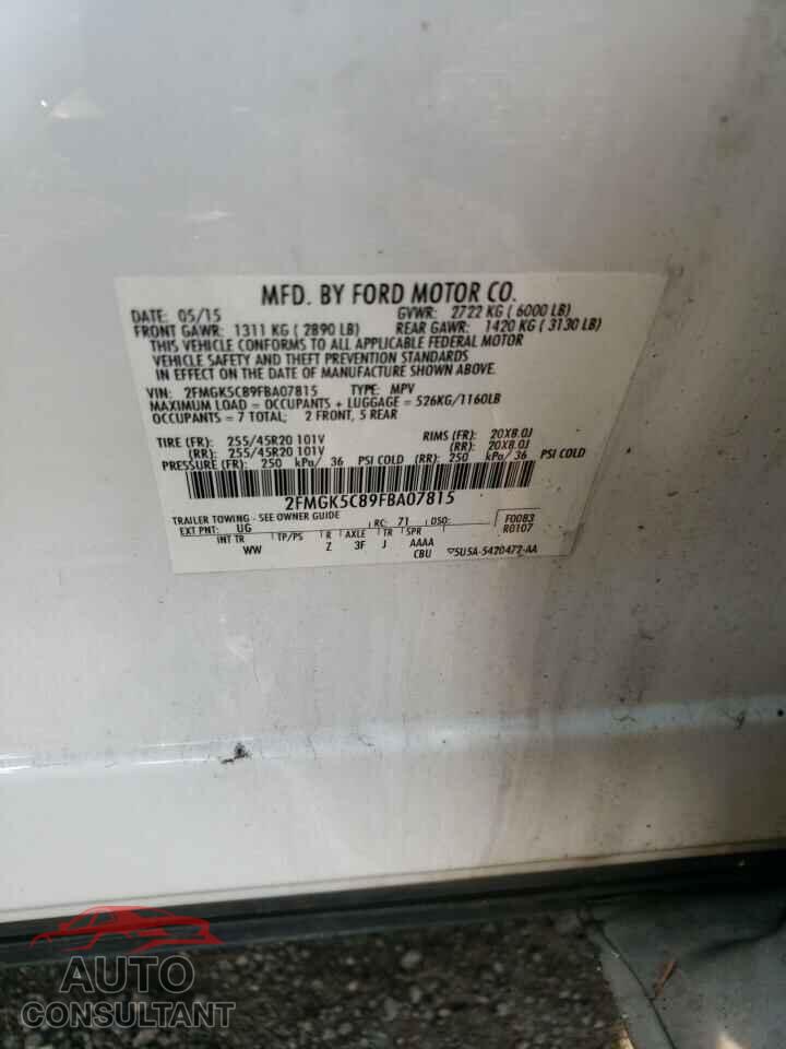 FORD FLEX 2015 - 2FMGK5C89FBA07815