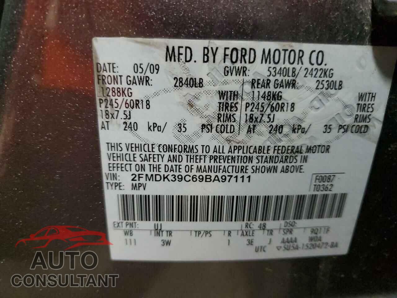 FORD EDGE 2009 - 2FMDK39C69BA97111