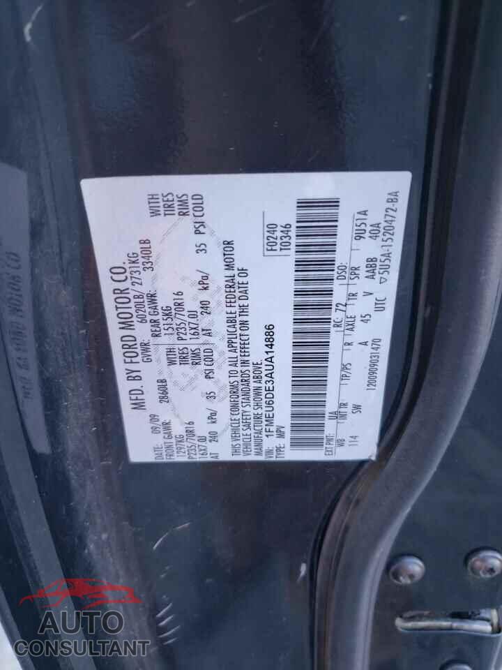 FORD EXPLORER 2010 - 1FMEU6DE3AUA14886