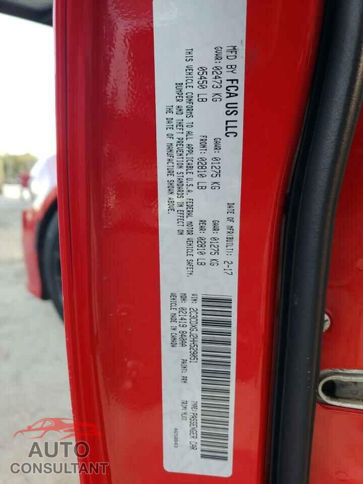 DODGE CHARGER 2017 - 2C3CDXGJ2HH529051
