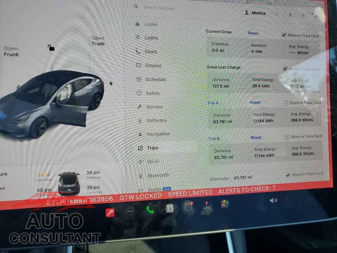 TESLA MODEL 3 2018 - 5YJ3E1EB8JF183956