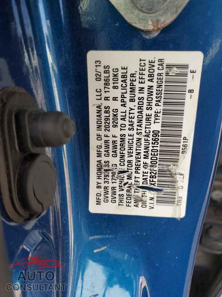 HONDA CIVIC 2013 - 19XFB2F80DE015690
