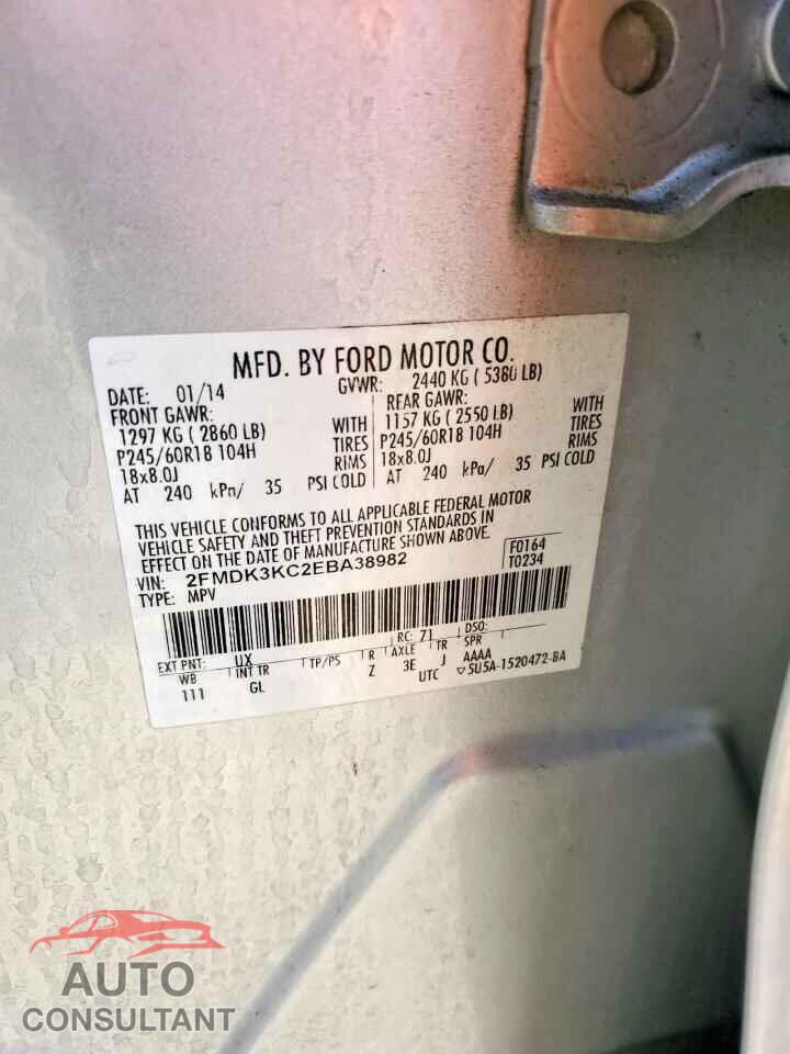FORD EDGE 2014 - 2FMDK3KC2EBA38982
