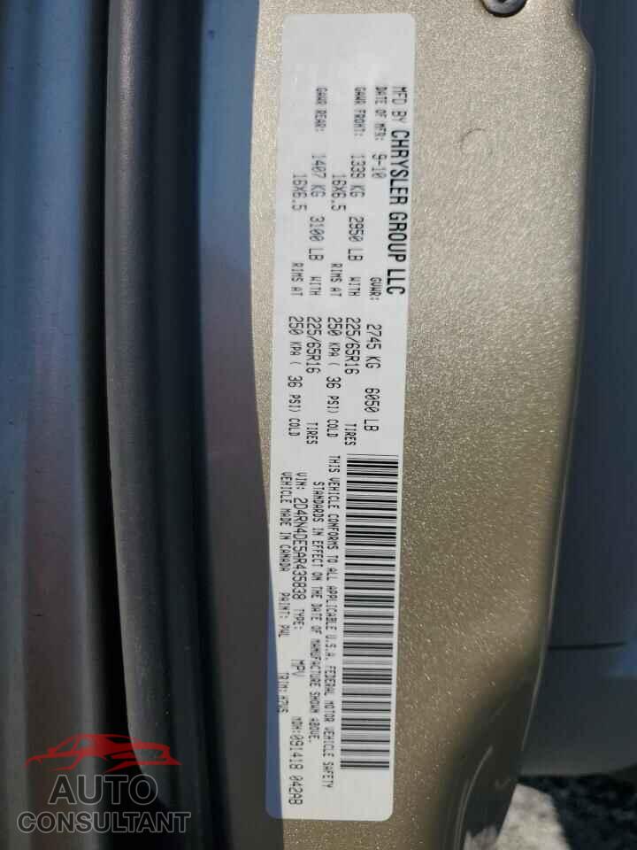 DODGE CARAVAN 2010 - 2D4RN4DE5AR435838