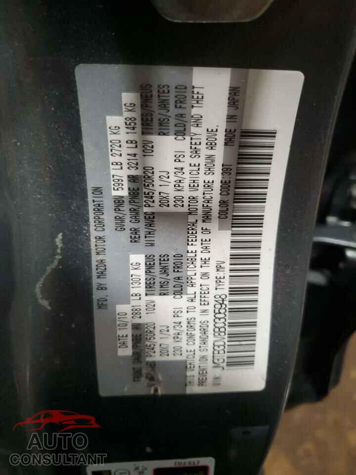 MAZDA CX-9 2011 - JM3TB3DV8B0305948