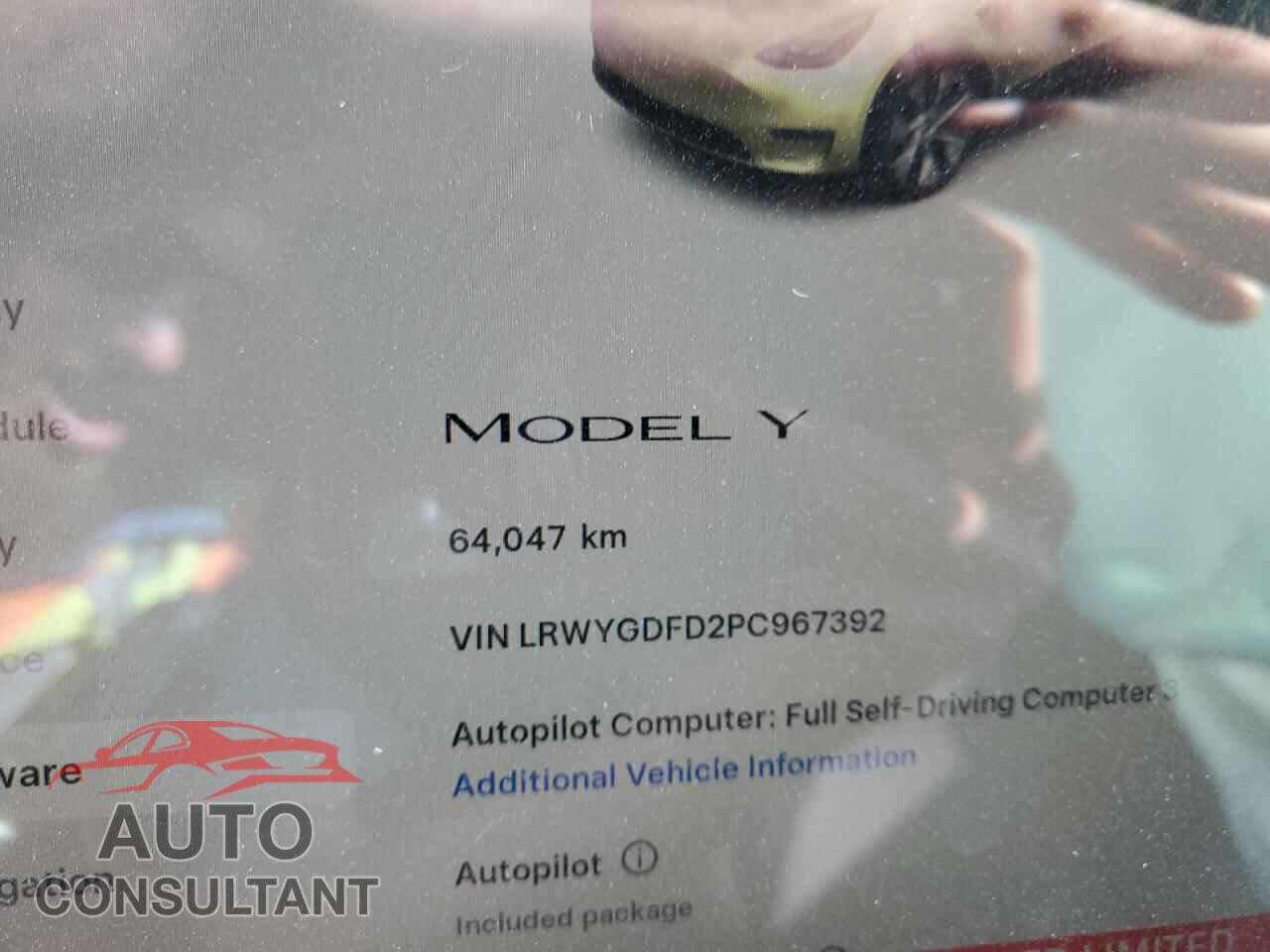 TESLA MODEL Y 2023 - LRWYGDFD2PC967392