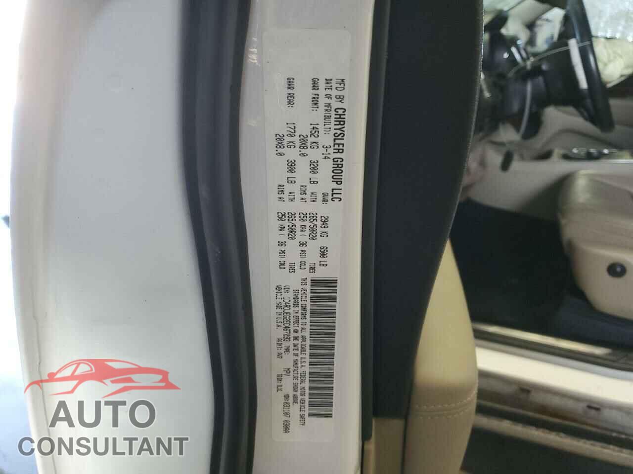 DODGE DURANGO 2014 - 1C4RDJEG2EC467093