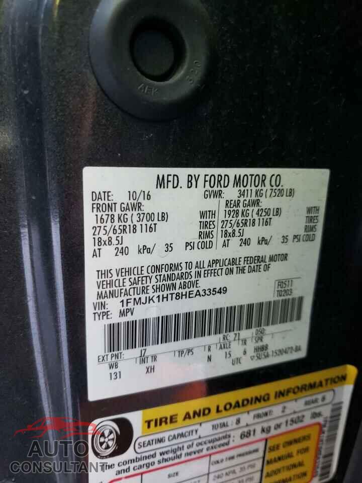 FORD EXPEDITION 2017 - 1FMJK1HT8HEA33549