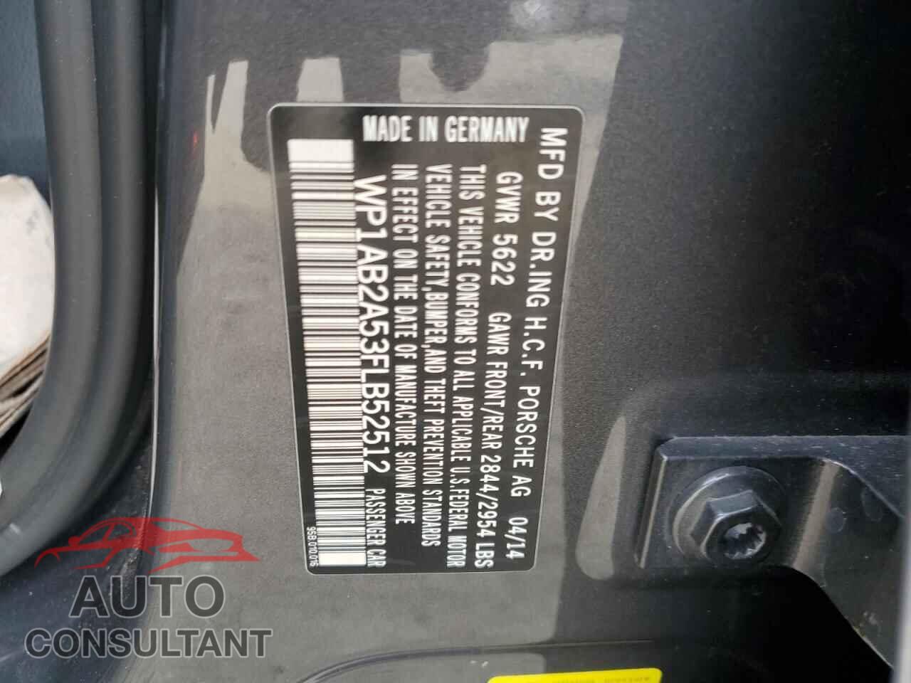 PORSCHE MACAN 2015 - WP1AB2A53FLB52512