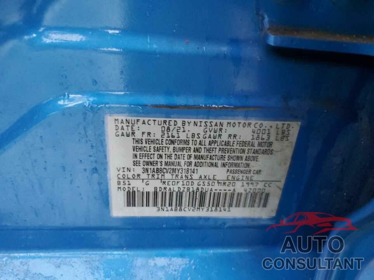 NISSAN SENTRA 2021 - 3N1AB8CV2MY318141