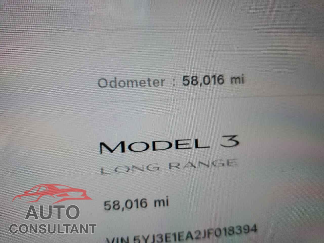 TESLA MODEL 3 2018 - 5YJ3E1EA2JF018394