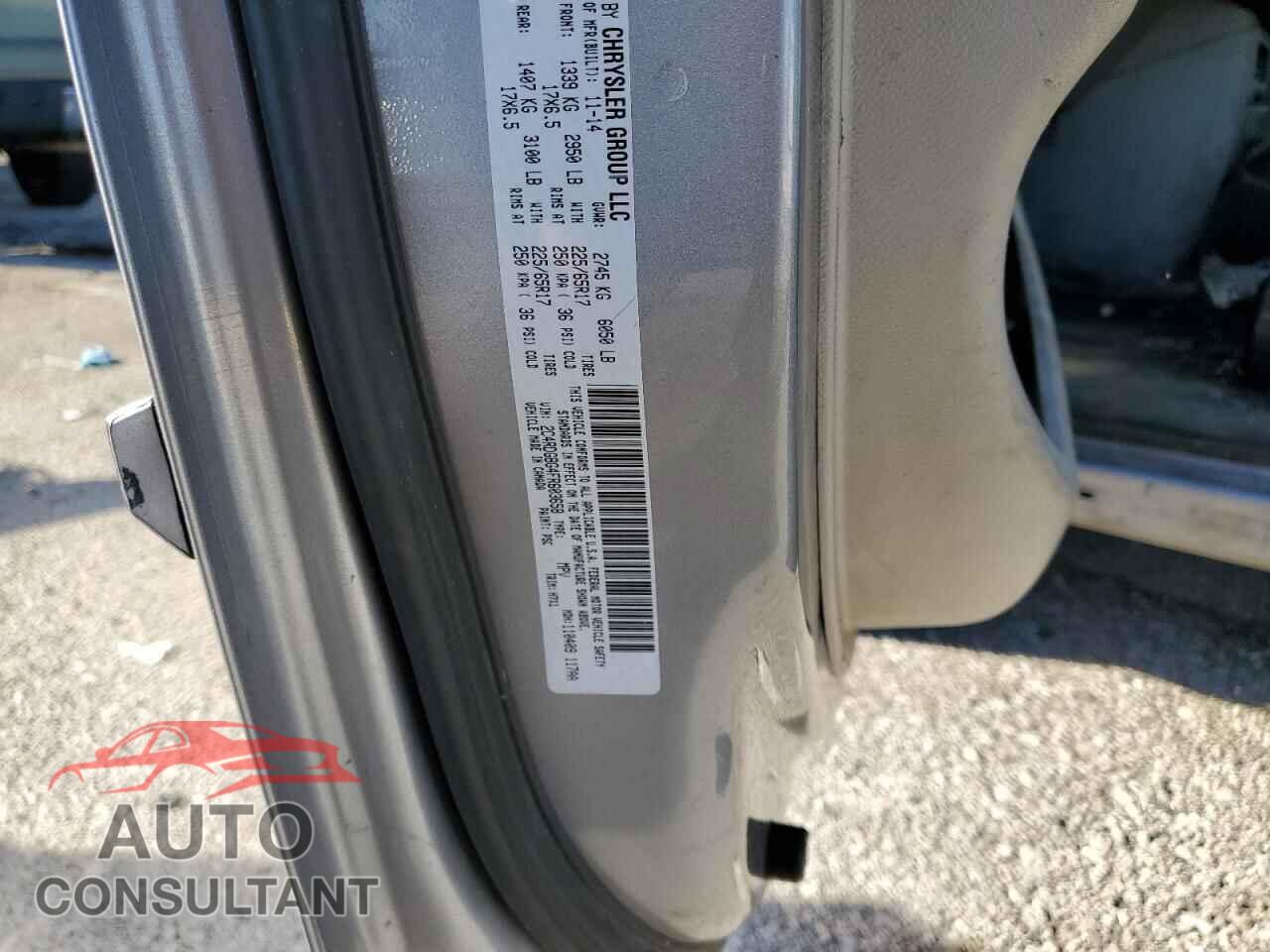 DODGE CARAVAN 2015 - 2C4RDGBG4FR603658