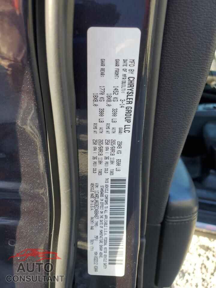 DODGE DURANGO 2014 - 1C4RDJAG3EC468467