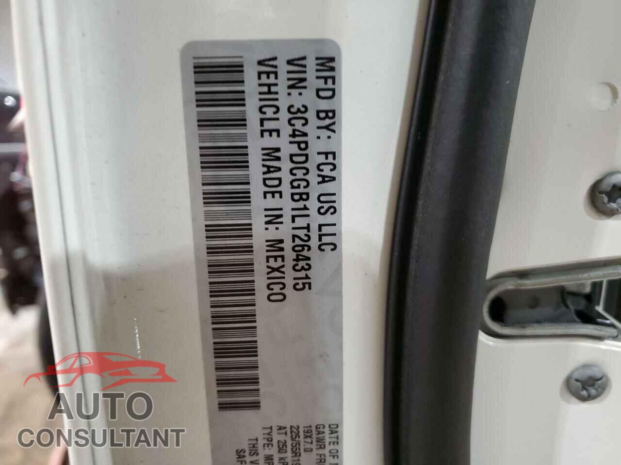 DODGE JOURNEY 2020 - 3C4PDCGB1LT264315