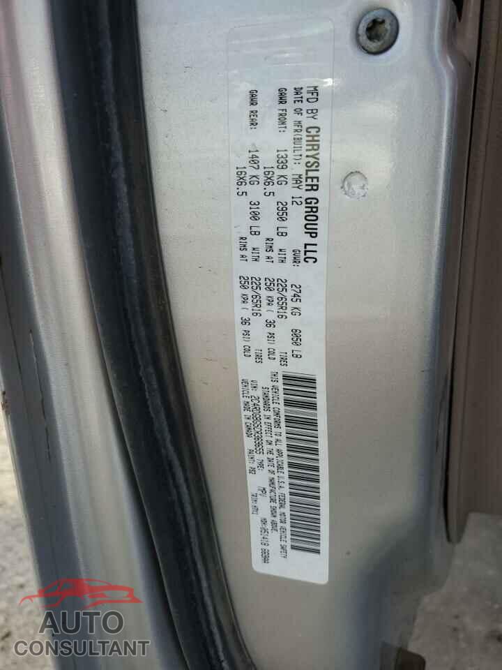 DODGE CARAVAN 2012 - 2C4RDGBG5CR369655
