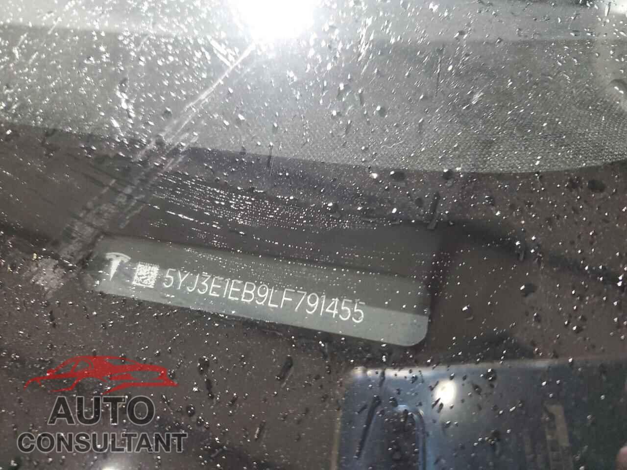 TESLA MODEL 3 2020 - 5YJ3E1EB9LF791455