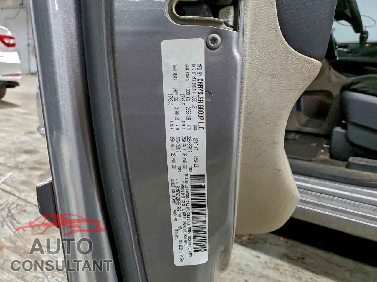 DODGE CARAVAN 2013 - 2C4RDGCG6DR661962