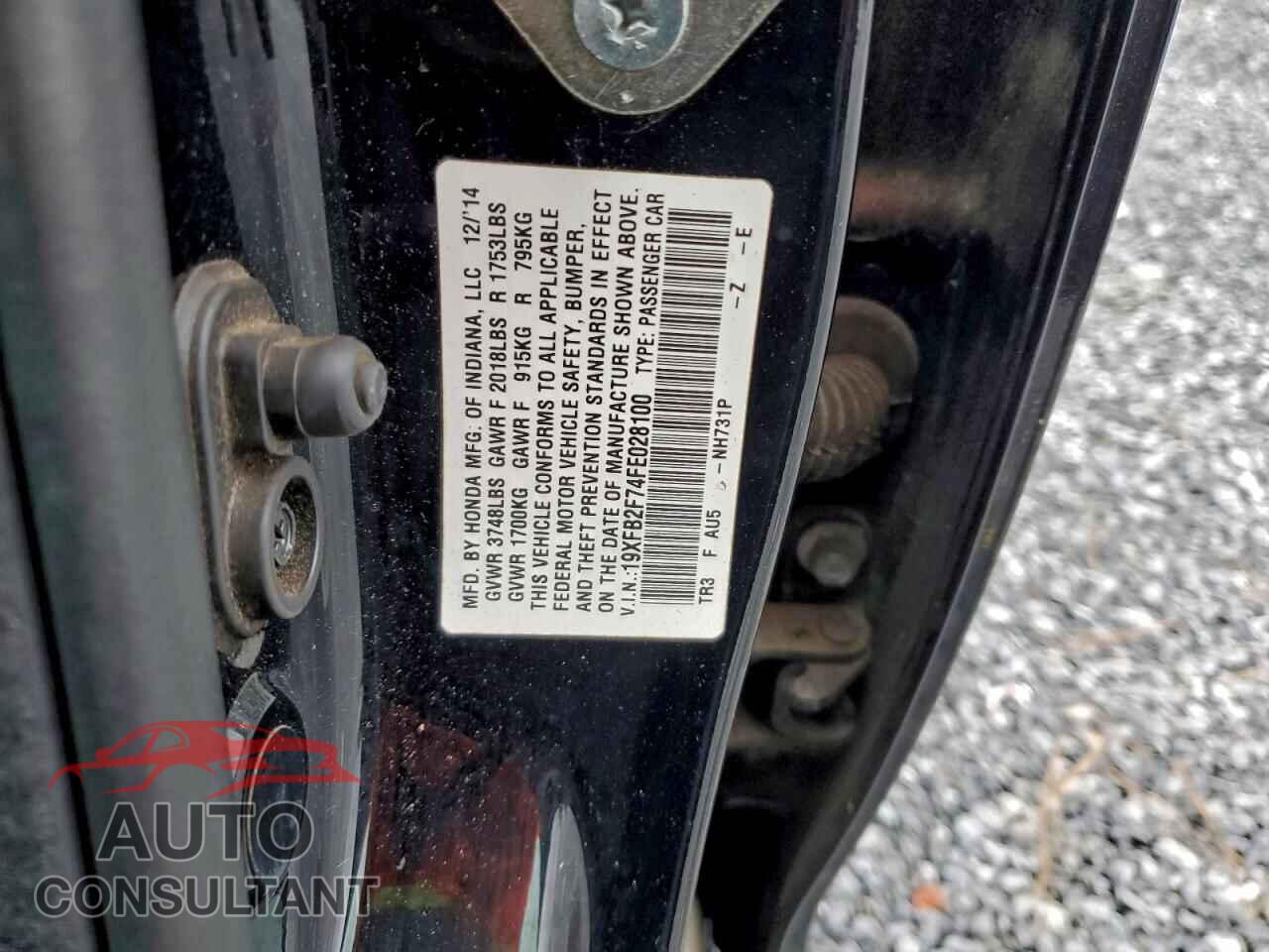 HONDA CIVIC 2015 - 19XFB2F74FE028100