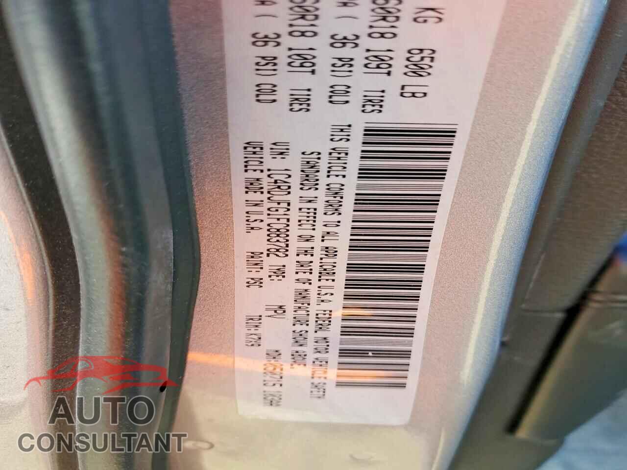 DODGE DURANGO 2015 - 1C4RDJFG1FC883782