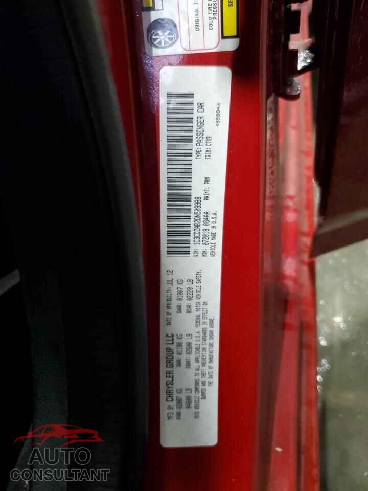 DODGE AVENGER 2013 - 1C3CDZAB2DN508988