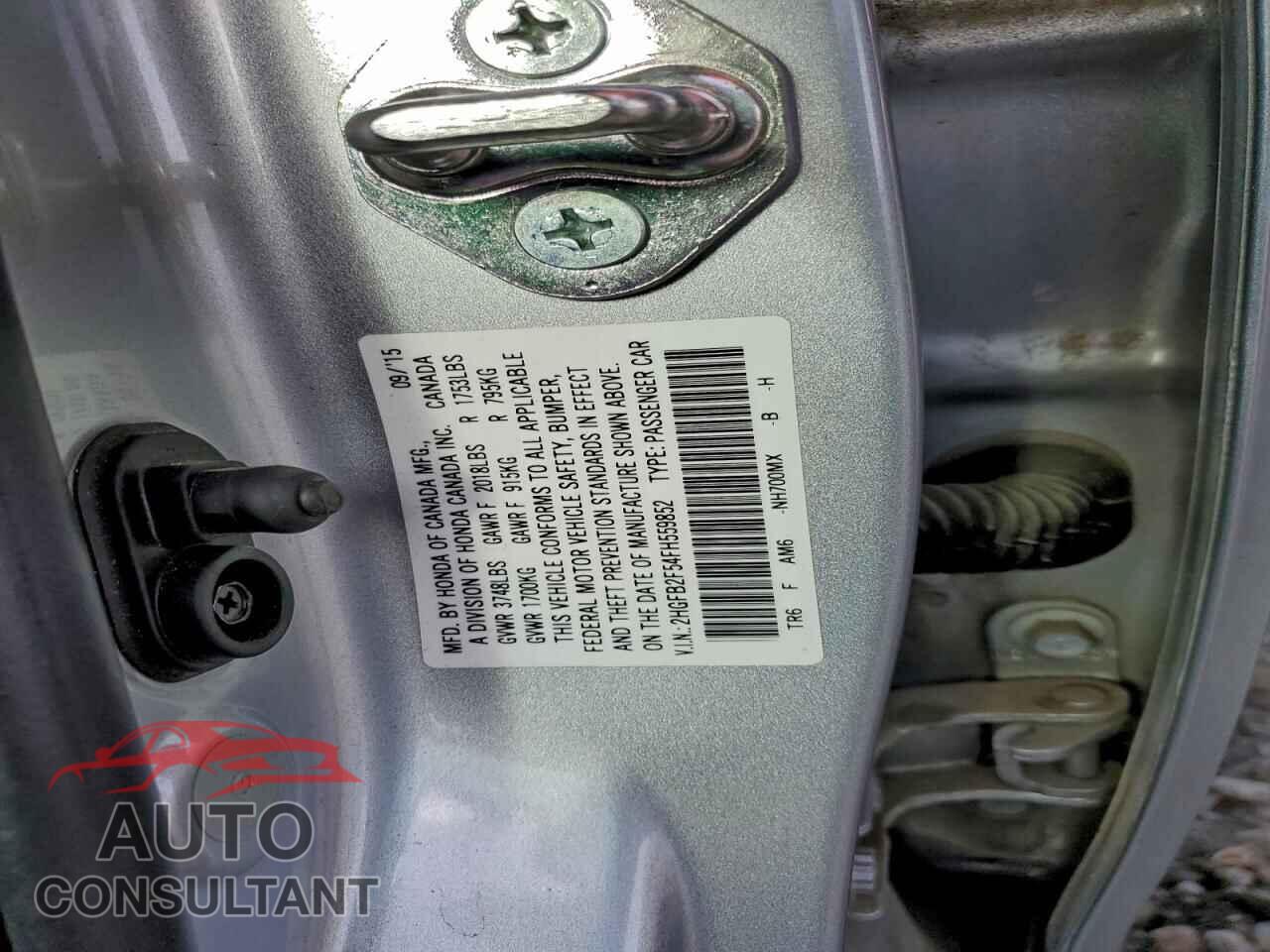 HONDA CIVIC 2015 - 2HGFB2F54FH559852