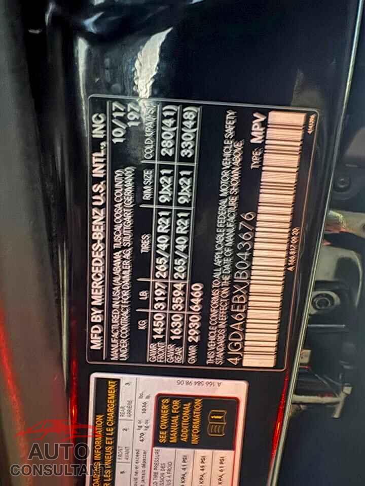 MERCEDES-BENZ GLE-CLASS 2018 - 4JGDA6EBXJB043676