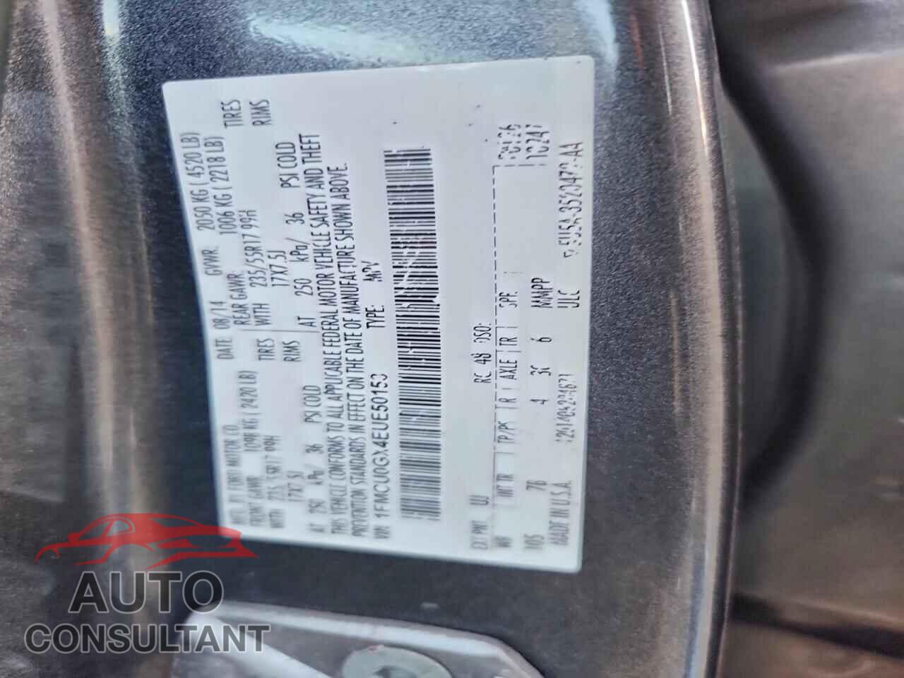 FORD ESCAPE 2014 - 1FMCU0GX4EUE50153