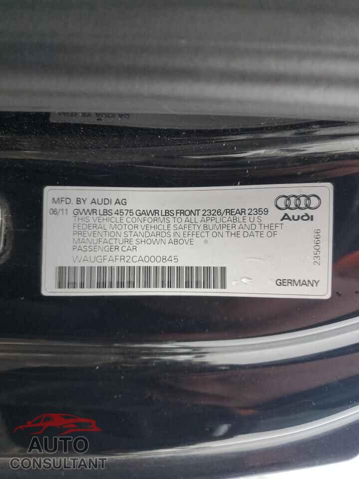 AUDI A5 2012 - WAUGFAFR2CA000845