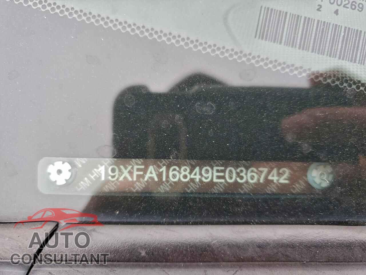 HONDA CIVIC 2009 - 19XFA16849E036742