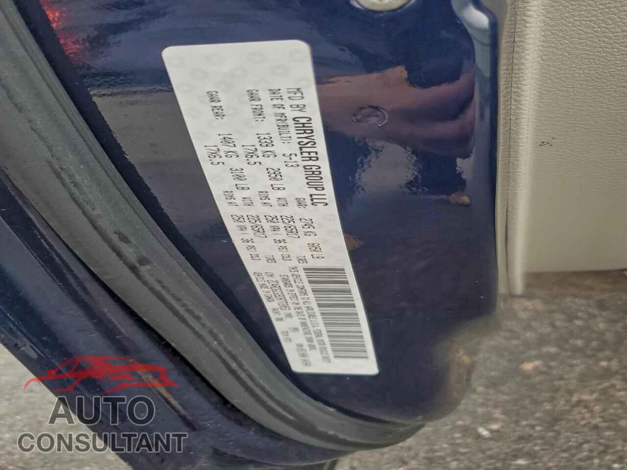 DODGE CARAVAN 2013 - 2C4RDGCG9DR772053