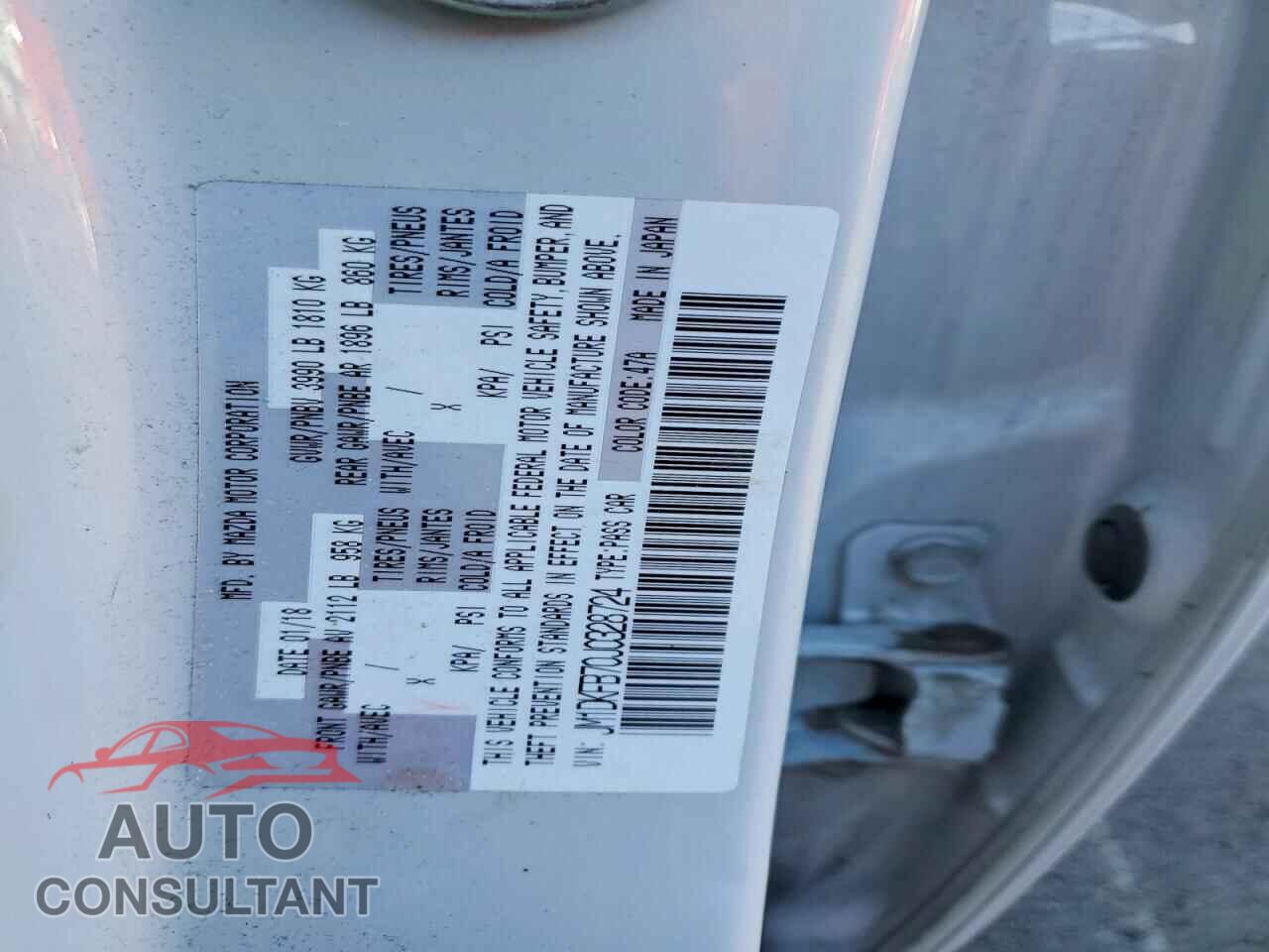 MAZDA CX-3 2018 - JM1DKFB70J0328724
