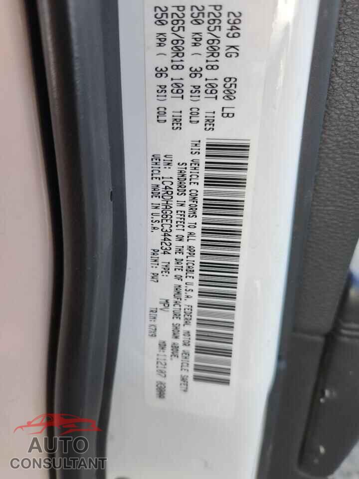 DODGE DURANGO 2014 - 1C4RDHAG6EC344234