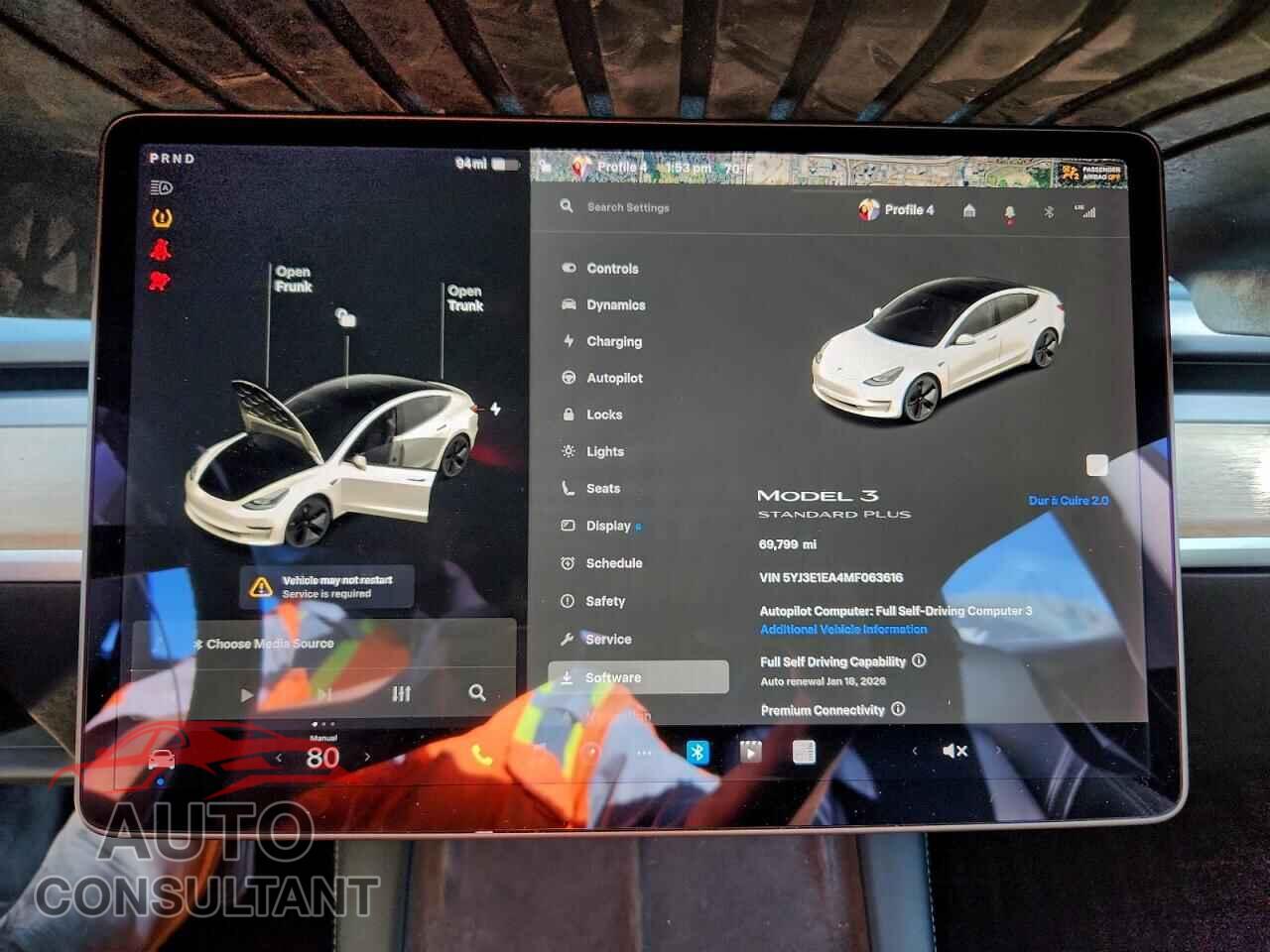 TESLA MODEL 3 2021 - 5YJ3E1EA4MF063616