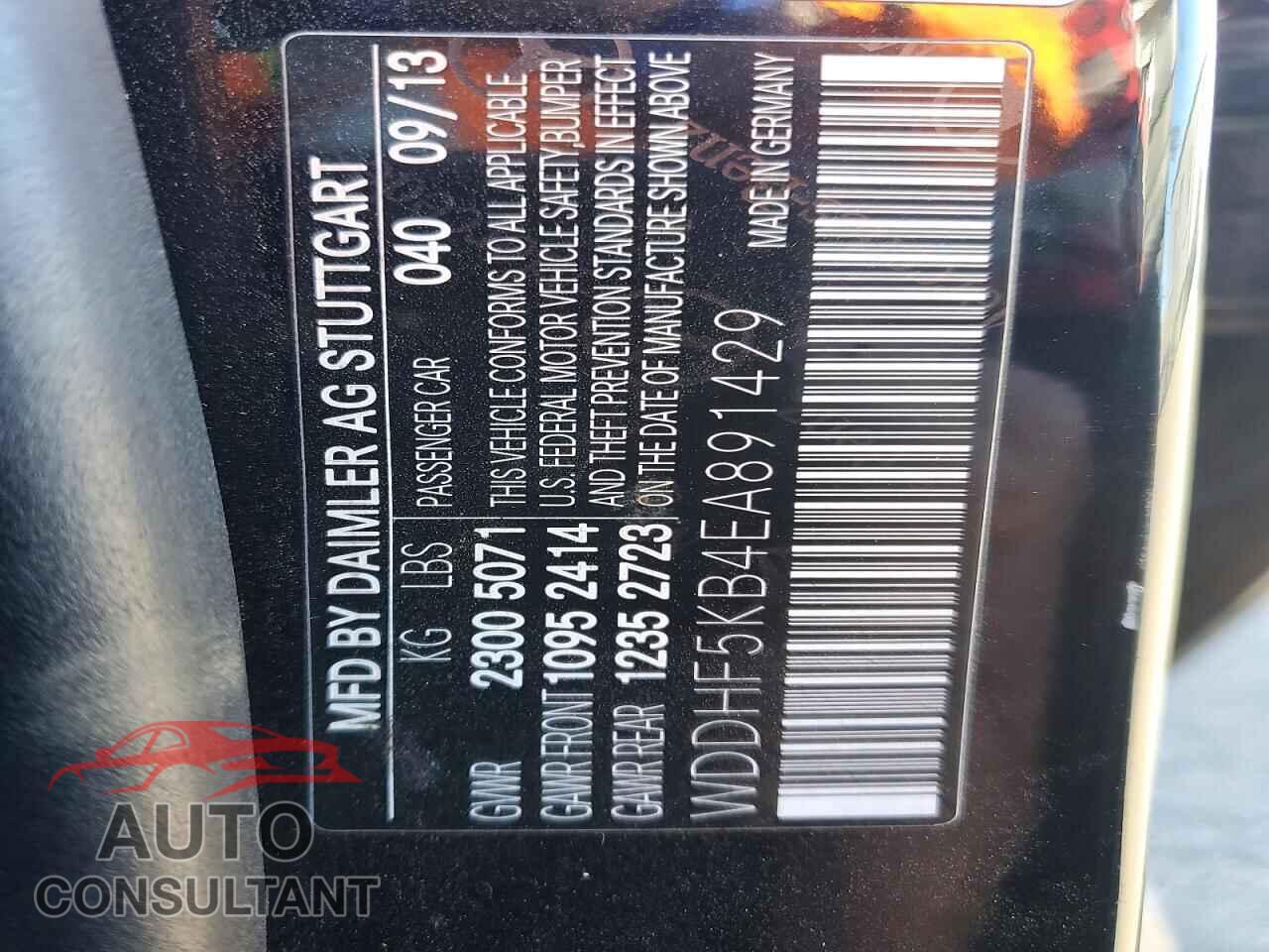 MERCEDES-BENZ E-CLASS 2014 - WDDHF5KB4EA891429