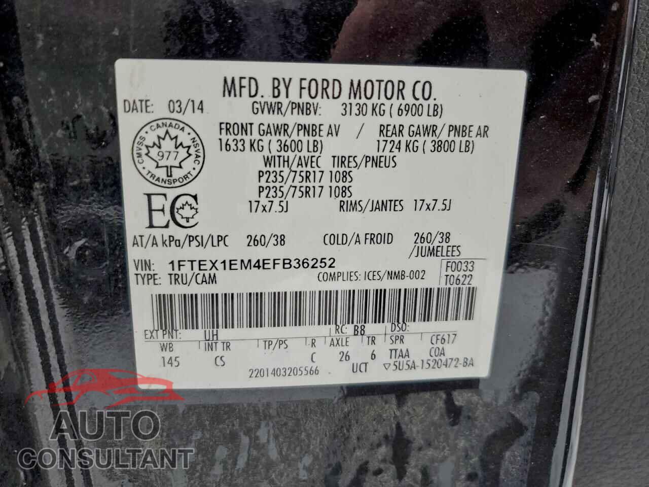 FORD F-150 2014 - 1FTEX1EM4EFB36252