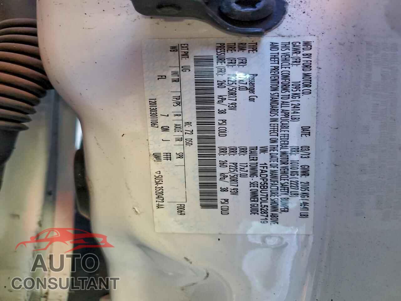 FORD CMAX 2013 - 1FADP5BU7DL528719