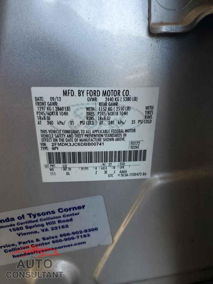 FORD EDGE 2013 - 2FMDK3JC6DBB00741