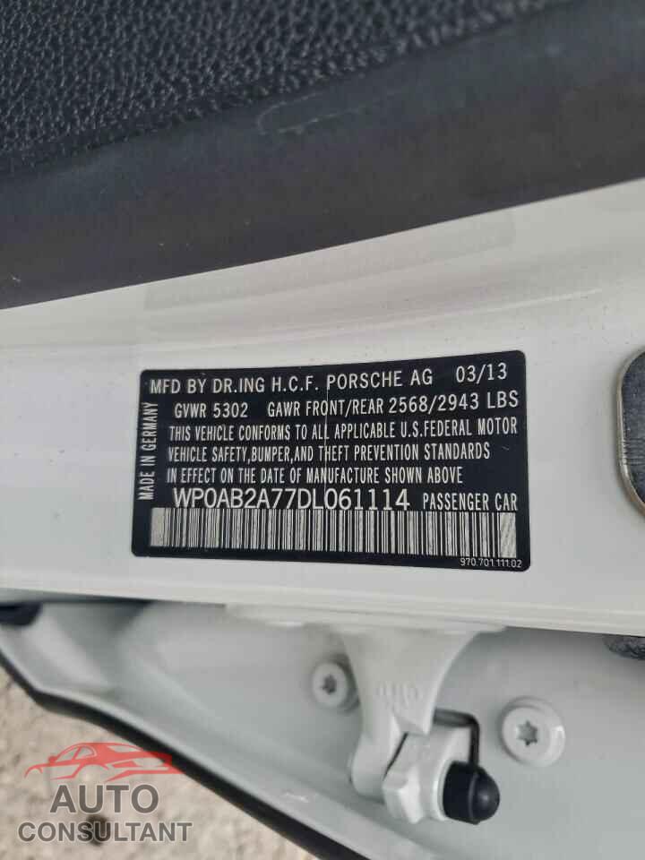 PORSCHE PANAMERA 2013 - WP0AB2A77DL061114