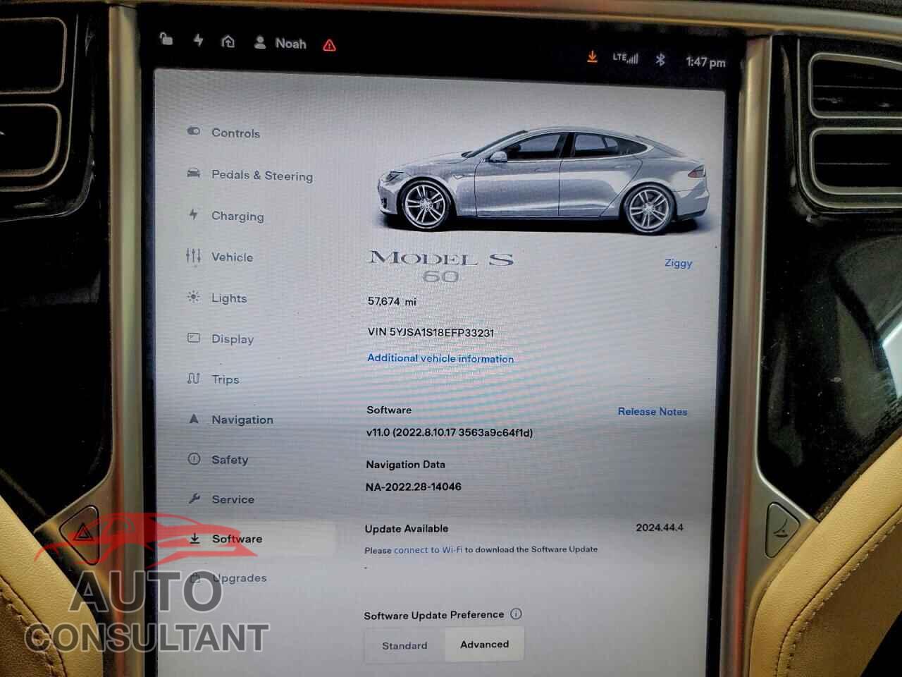 TESLA MODEL S 2014 - 5YJSA1S18EFP33231
