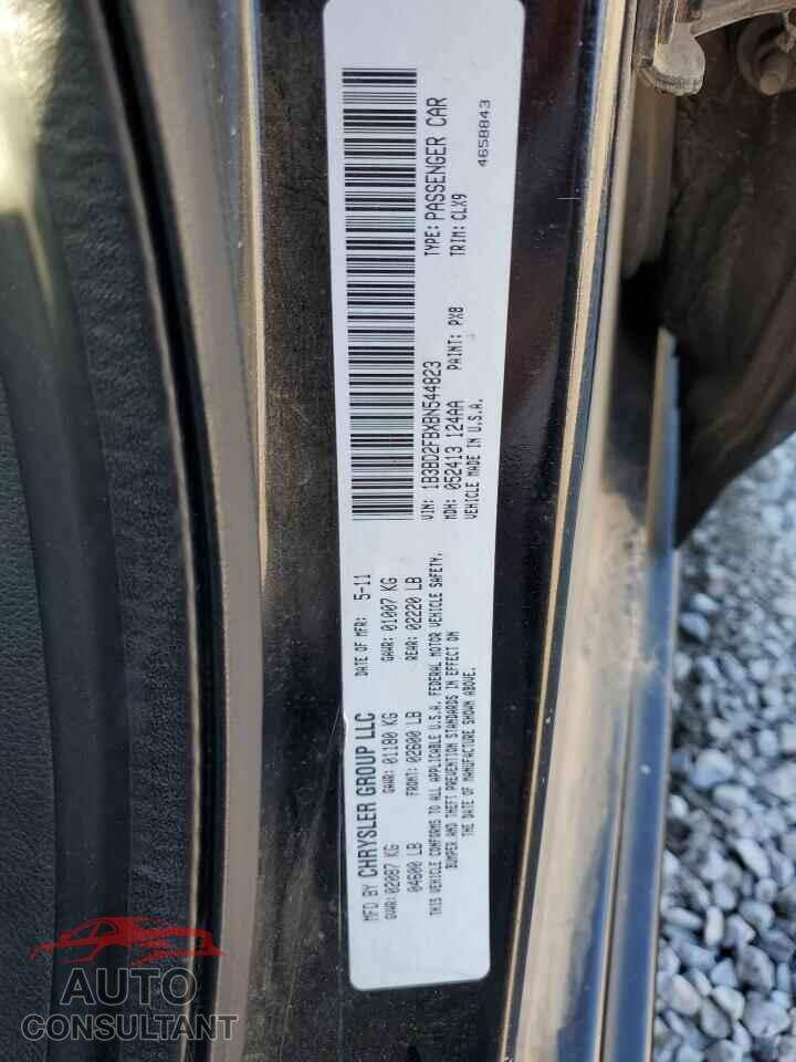 DODGE AVENGER 2011 - 1B3BD2FBXBN544823