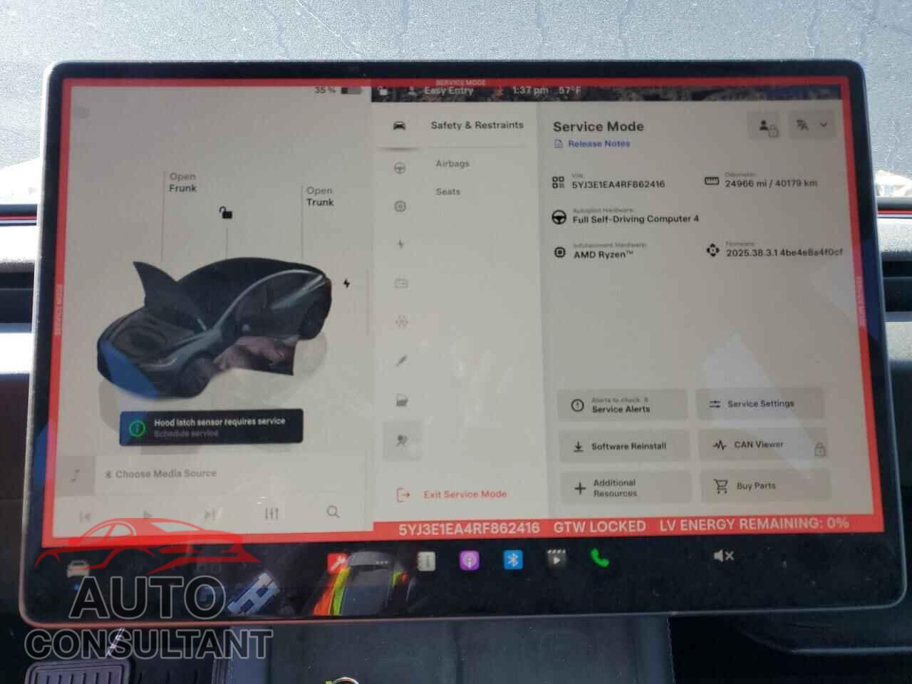 TESLA MODEL 3 2024 - 5YJ3E1EA4RF862416