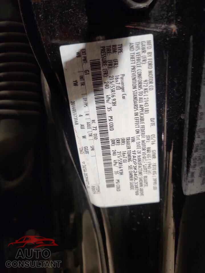 FORD FOCUS 2016 - 1FADP3K24GL338769