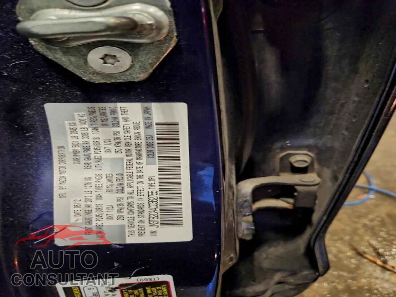 MAZDA CX-9 2012 - JM3TB2CA4C0362755