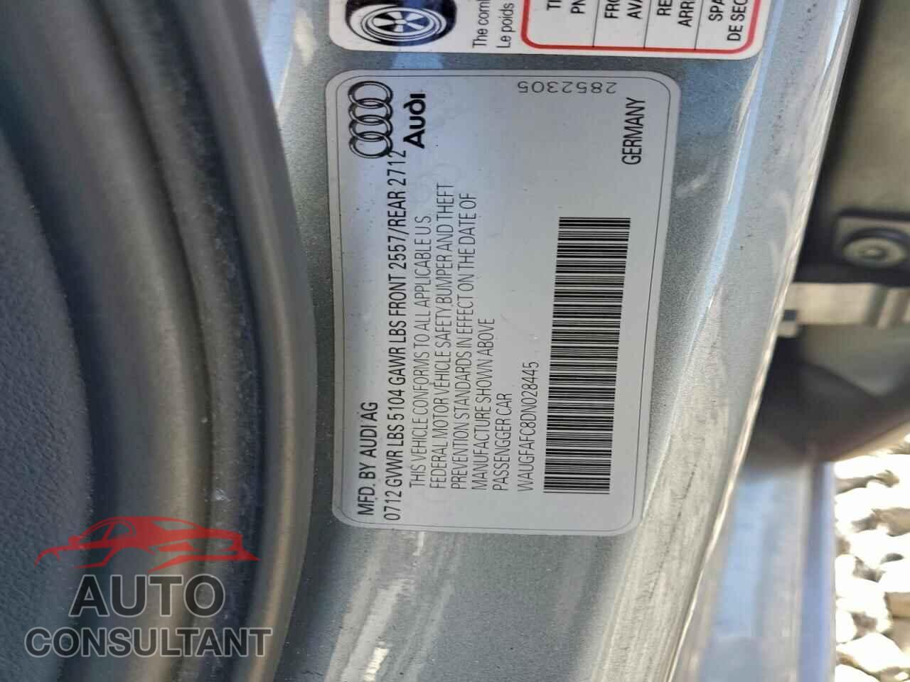 AUDI A6 2013 - WAUGFAFC8DN028445