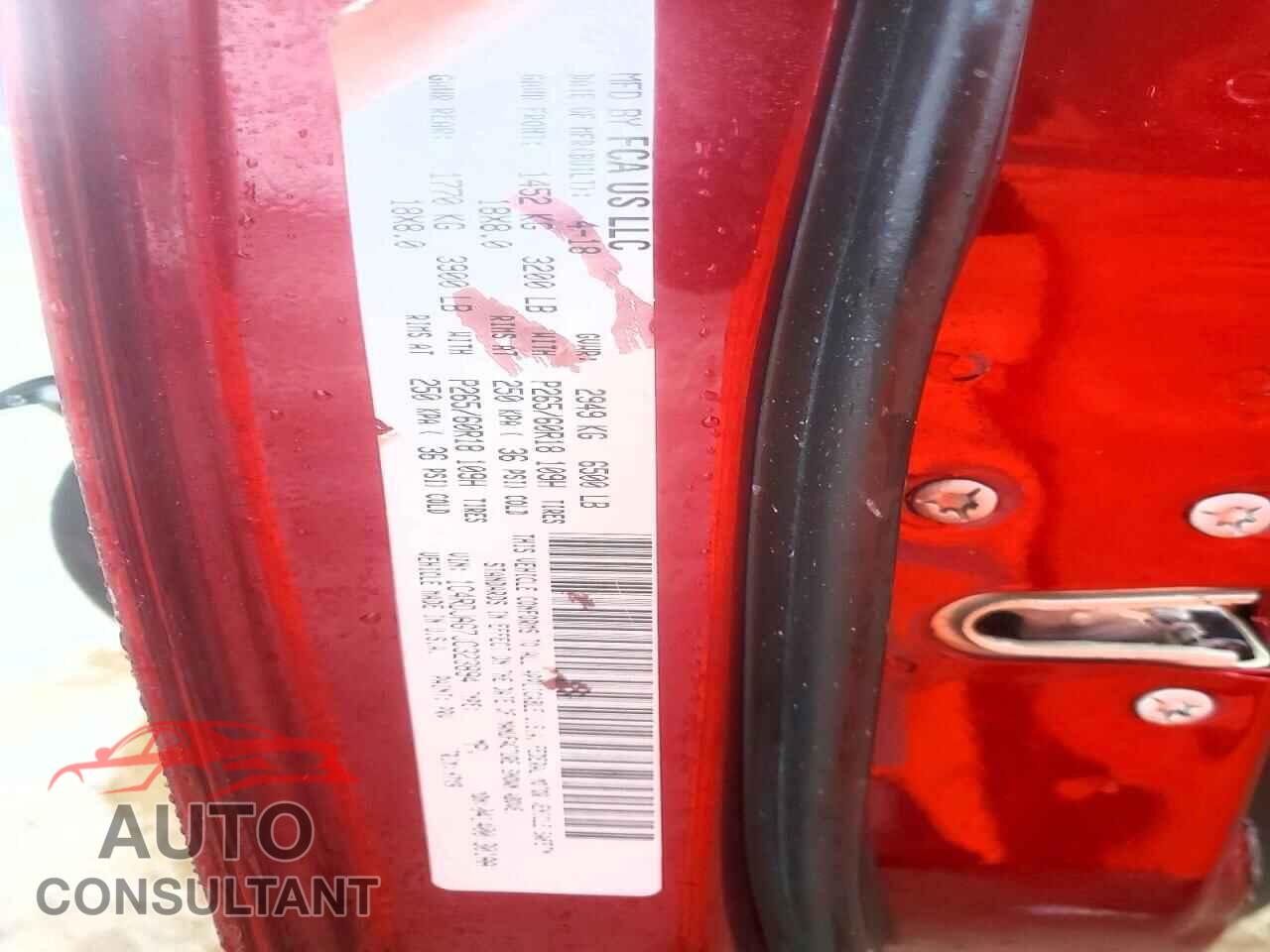 DODGE DURANGO 2018 - 1C4RDJAG7JC323894