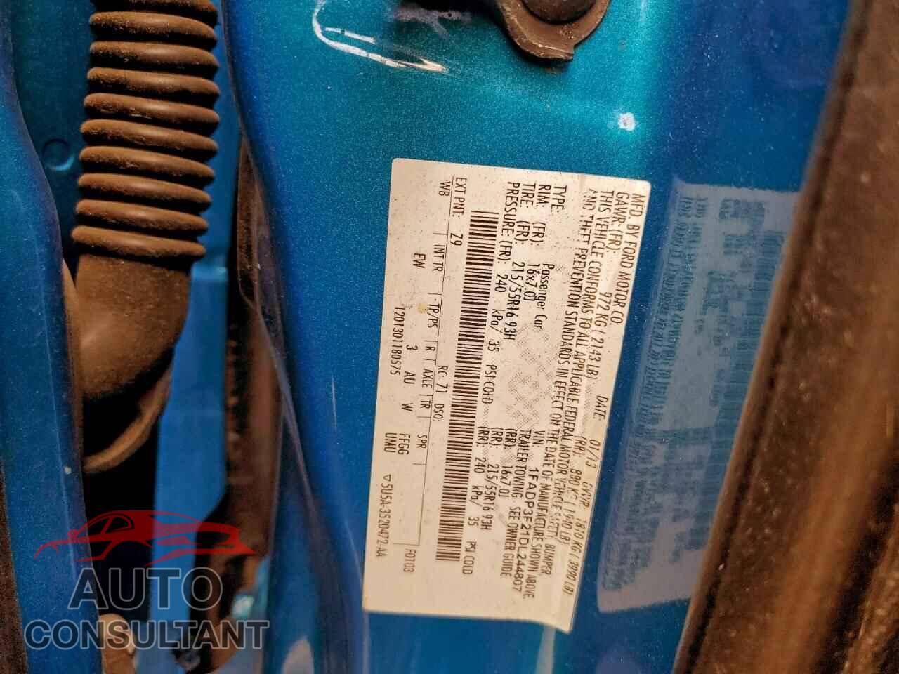 FORD FOCUS 2013 - 1FADP3F21DL244807