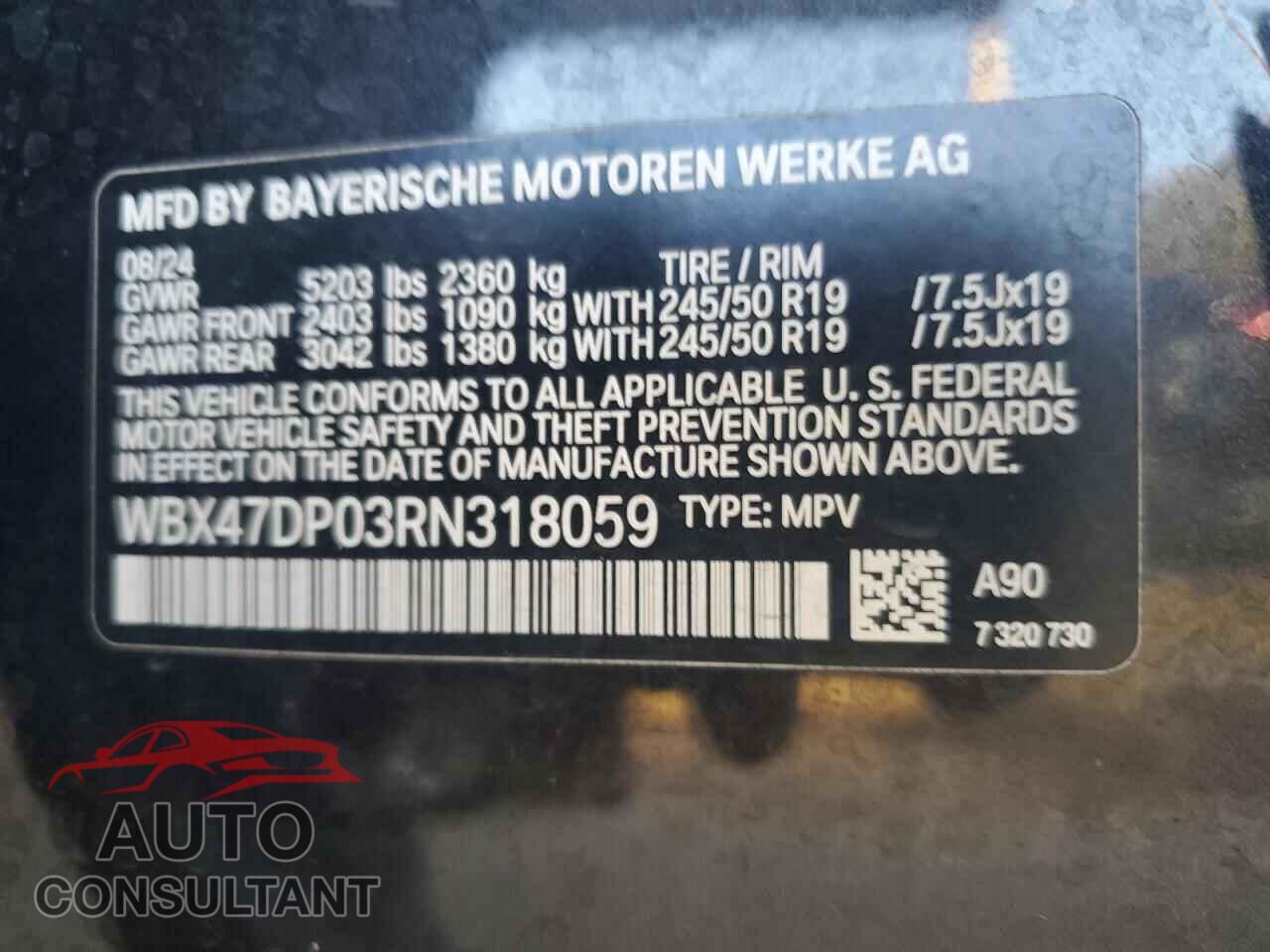 BMW X3 2024 - WBX47DP03RN318059