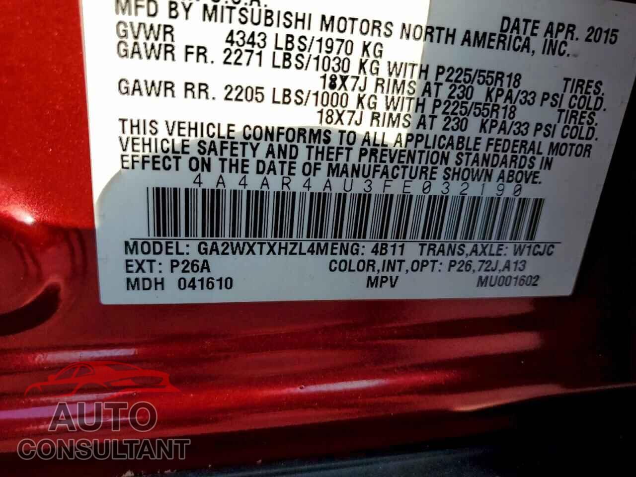 MITSUBISHI OUTLANDER 2015 - 4A4AR4AU3FE032190